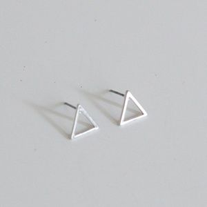 triangle stud earrings